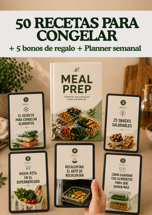 🥑 MEAL PRERP: Organiza todas tus comidas de la semana en solo 2 horas y deja de cocinar todos los días.